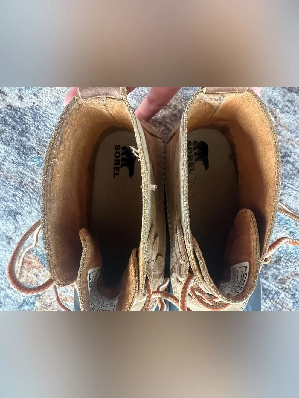 Sorel Out N About Leather Brown Waterproof Duck Boots - Size 8